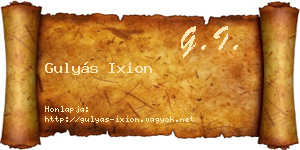 Gulyás Ixion névjegykártya